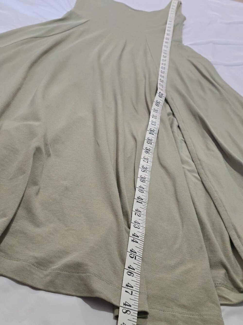 American Eagle Scoop Neck Midi Dress in Olive (Small) - Summer Dress - Picture 5 of 10